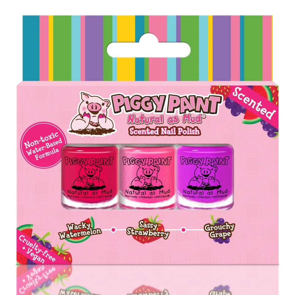 Piggy Paint Scented neglelak 3-pak mini frugtduft