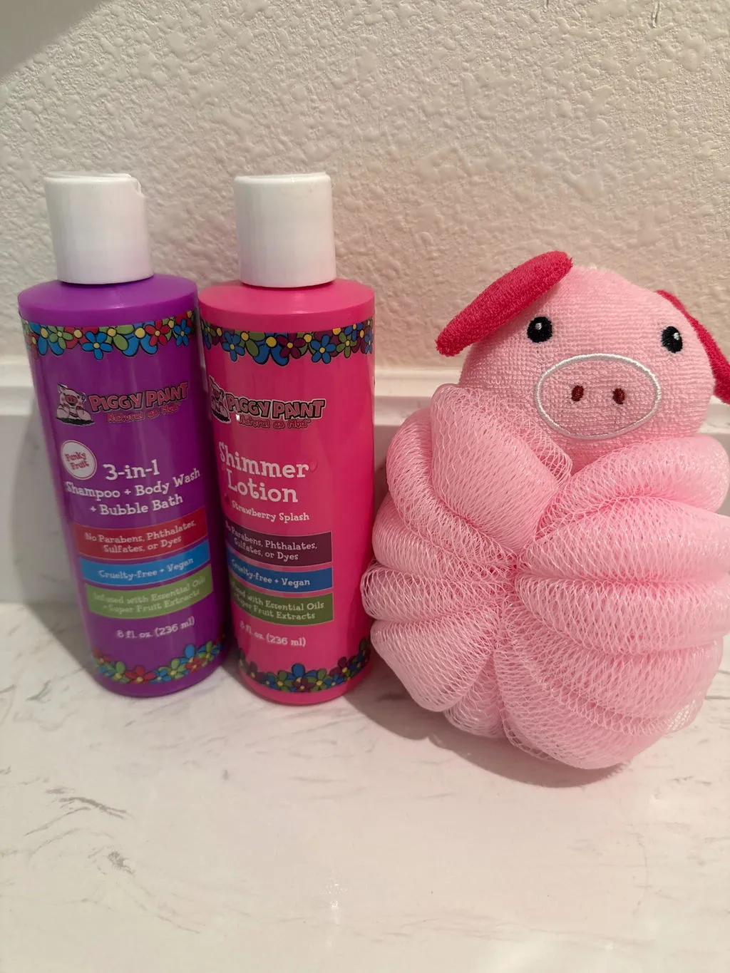 Piggy Paint Bath Besties badesæt 3 dele børnevenlig