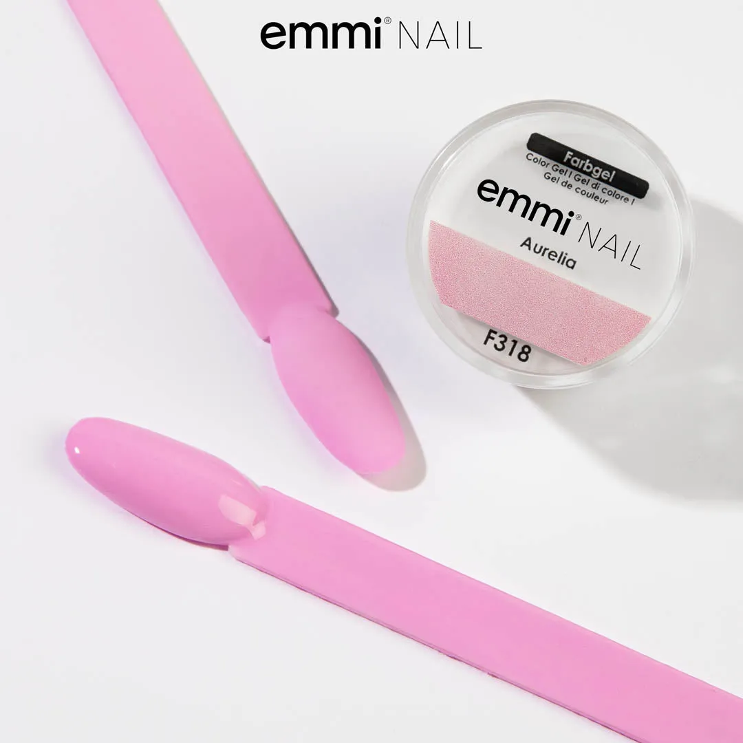 Emmi-Nail farvegel F318 Aurelia 5 ml pastelrosa