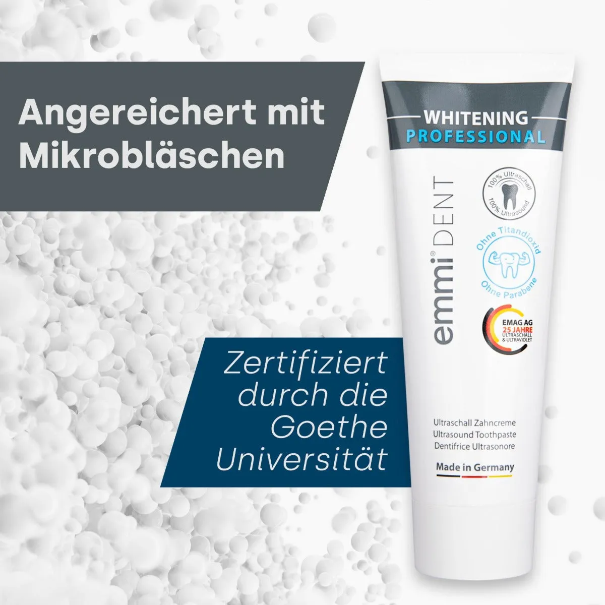 emmi-dent Whitening ultralydstandpasta 75 ml hvid