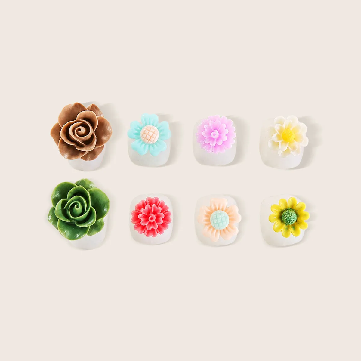 Emmi-Nail Flower tåskiller 8 stk silikone