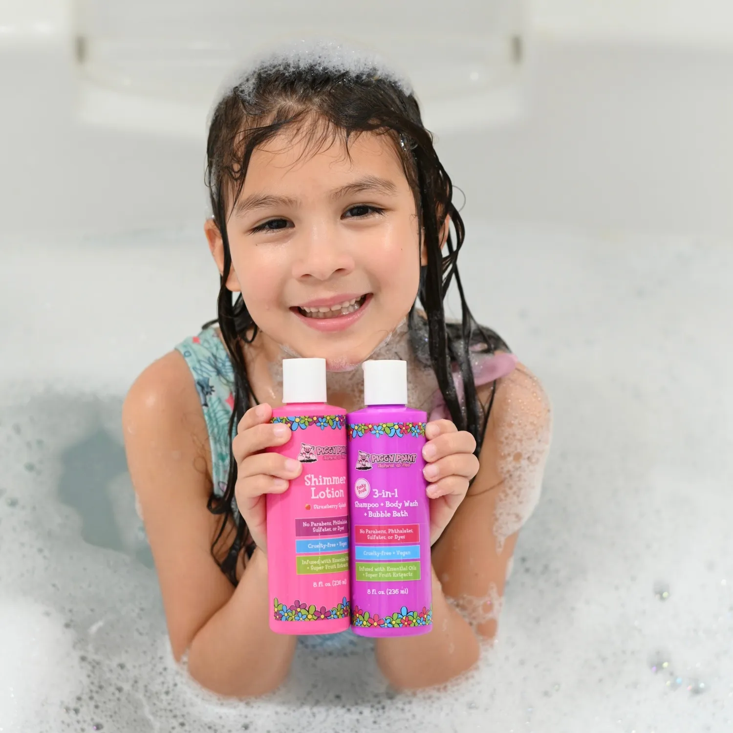 Piggy Paint 3-i-1 børneshampoo Funky Fruit sensitiv hud