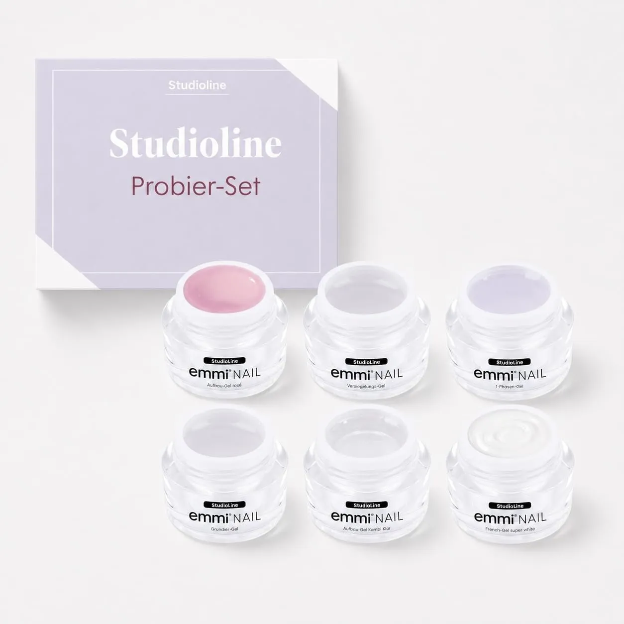 Emmi-Nail Studioline Probier-Set UV-gel prøvesæt 6 dele