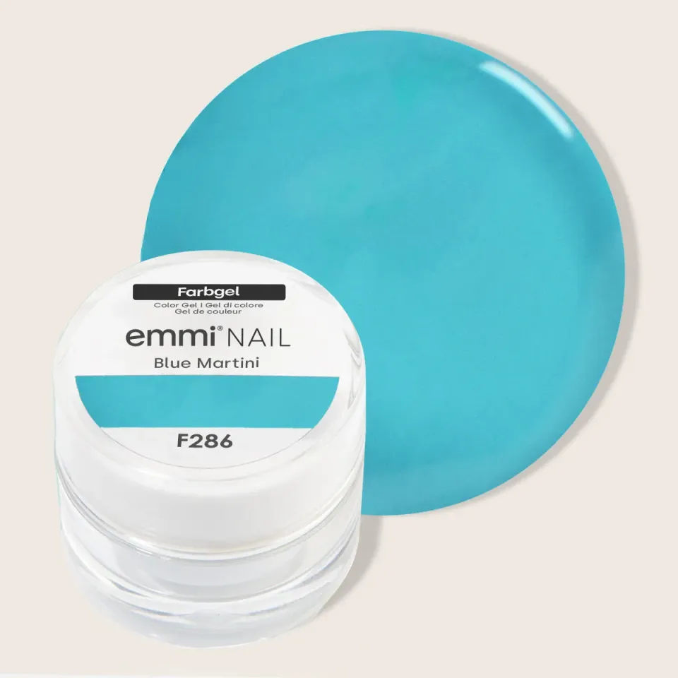 Emmi-Nail Farbgel Blue Martini F286 farvegel 5 ml vegansk
