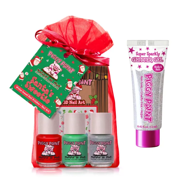 Piggy Paint Santa's Sparkle Party neglesæt jul glittergel