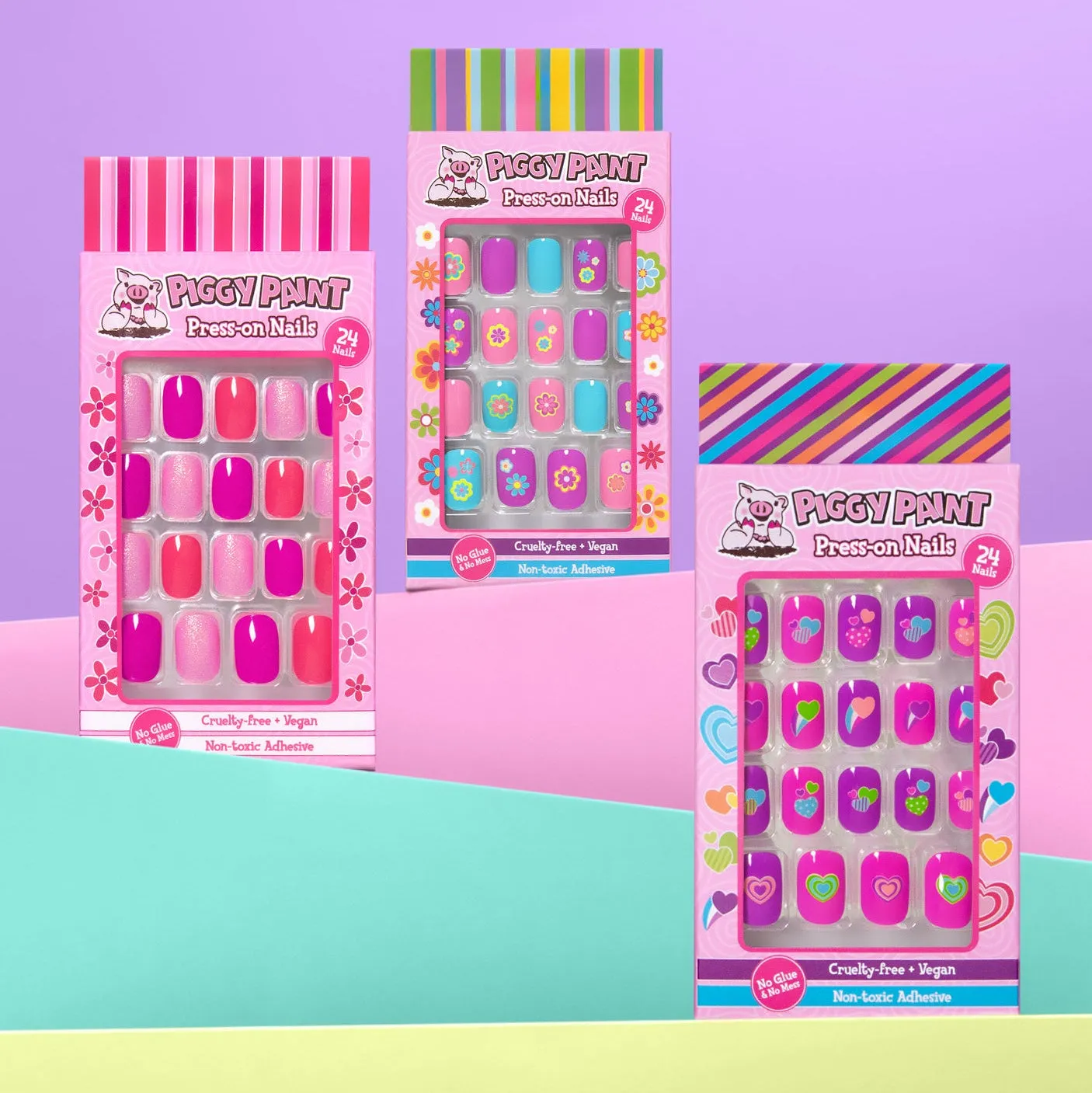 Piggy Paint Flower Power trykneg­le 24 stk blomster