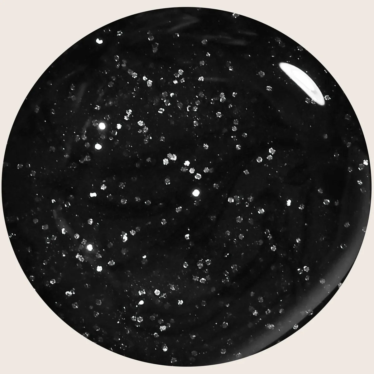 Emmi-Nail Farbgel Black Glitter F101 glittergel 5 ml sort glitter