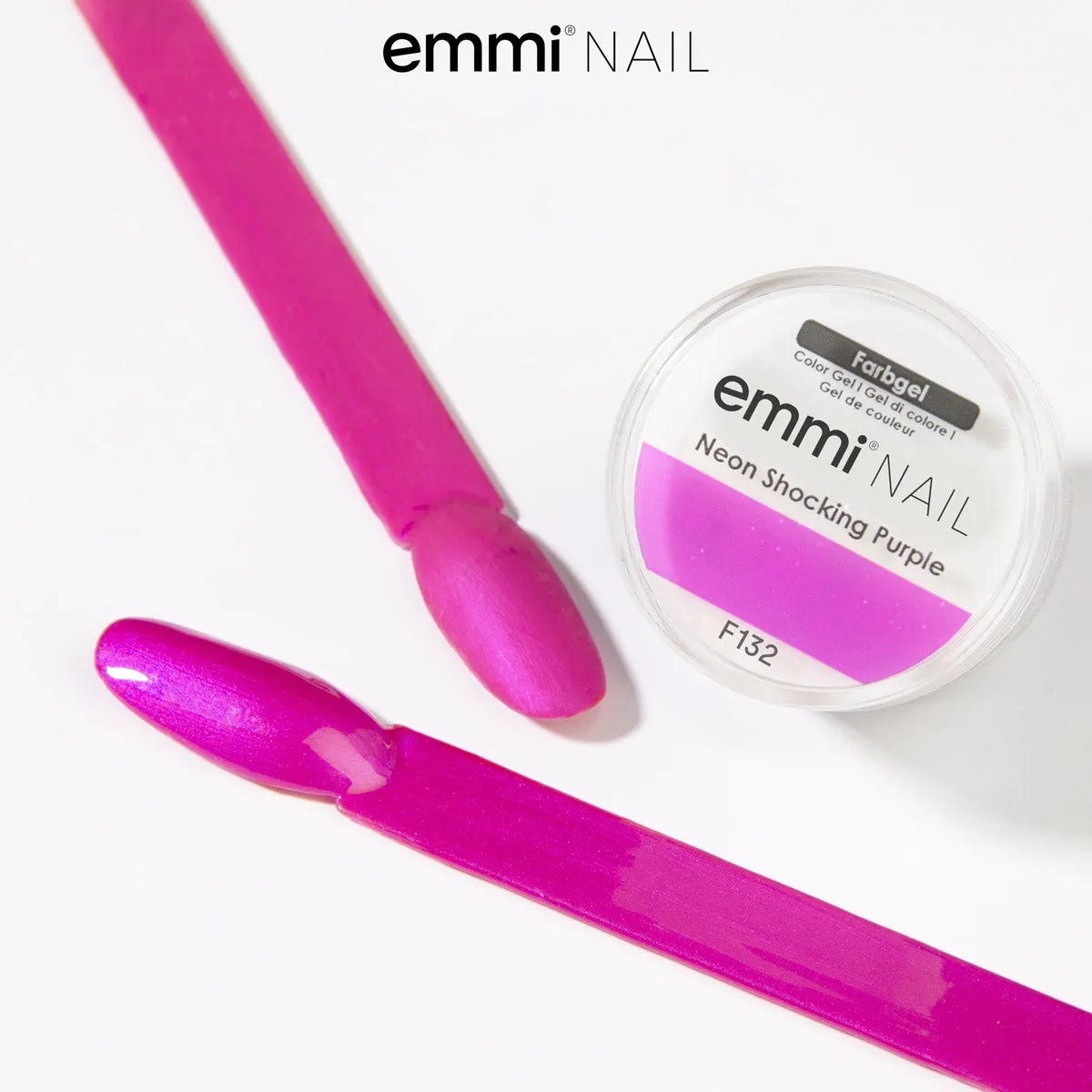 Emmi-Nail Neon Shocking Purple F132 farvegel pink 5ml