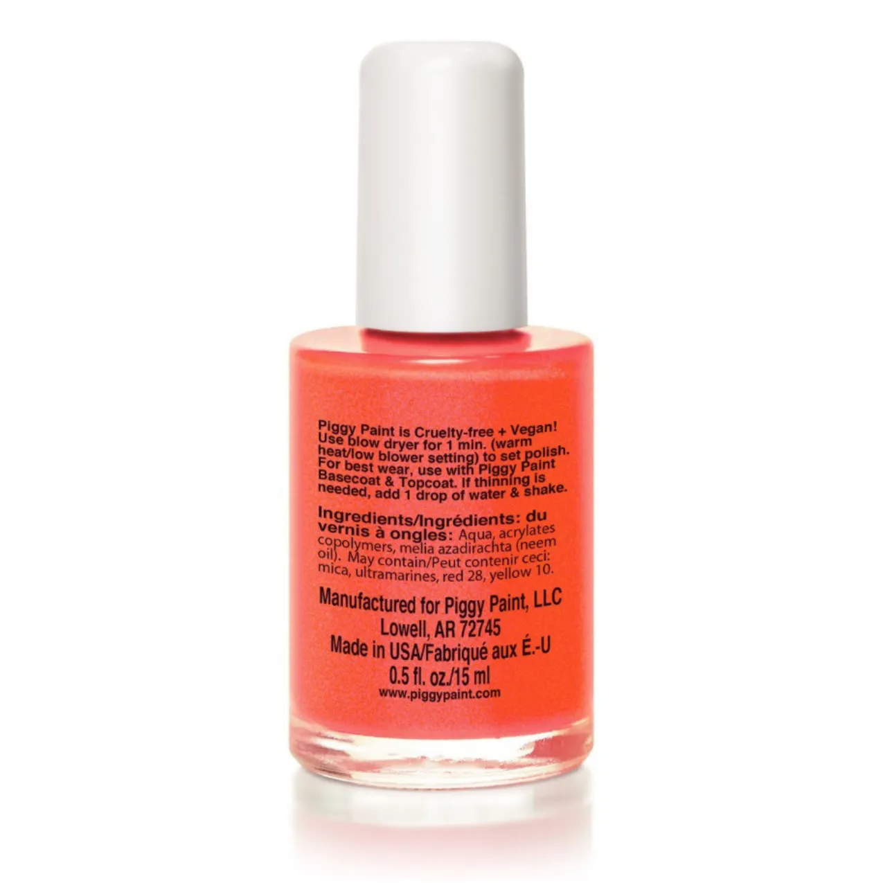 Piggy Paint Drama neglelak shimmer neon rød-orange 15 ml