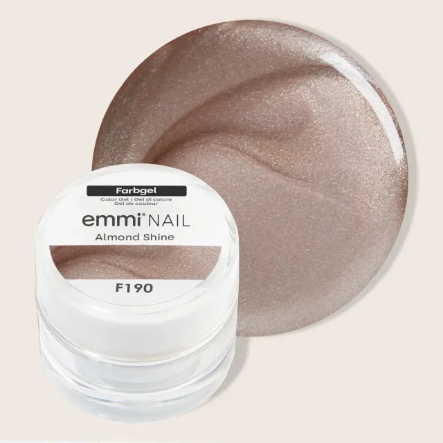 Emmi-Nail Farbgel Almond Shine F190 metallicgel brun 5 ml