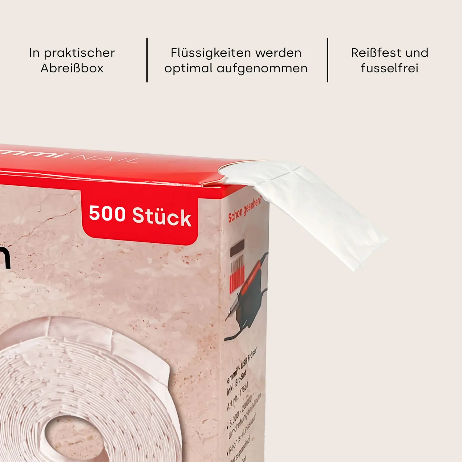 Emmi-Nail Cleaner + Zelletten sæt 500ml 500 stk