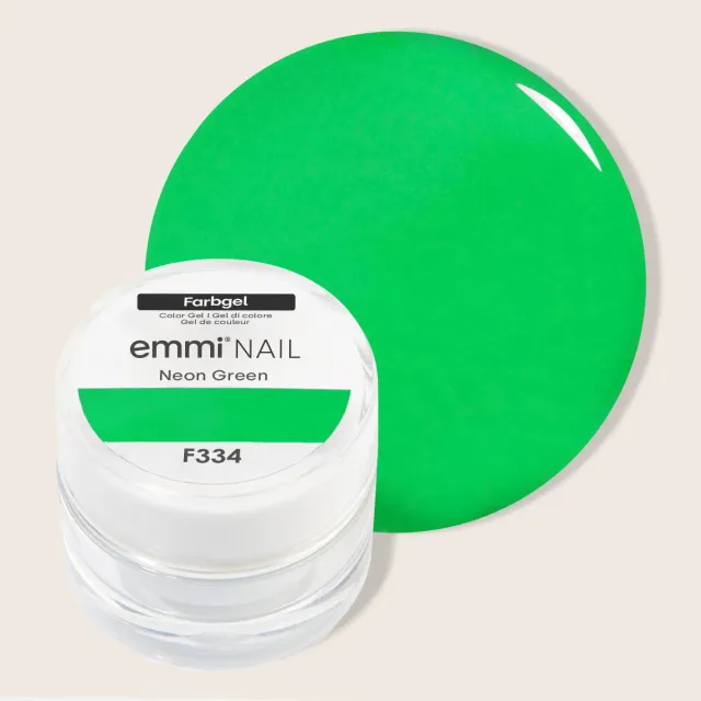 Emmi-Nail Neon Green F334 farvegel 5 ml neongrøn