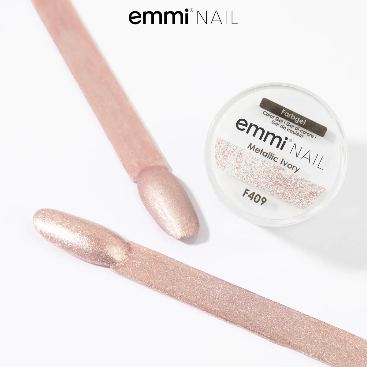 Emmi-Nail Metallic Ivory F409 farvegel 5 ml metallic