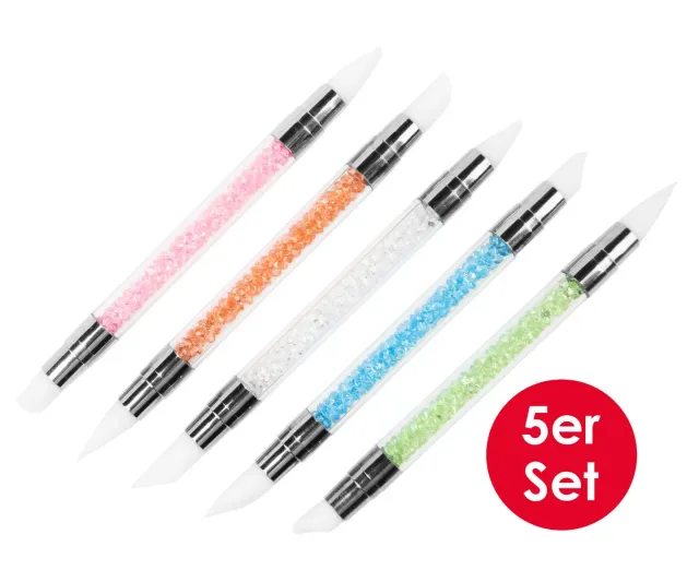 Emmi-Nail silikonepensel neglepenselsæt 5 stk modellering