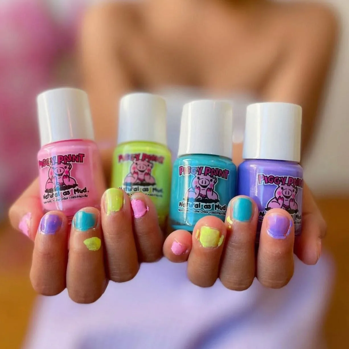 Piggy Paint Bunny Bling regnbue neglelak sæt 3 stk