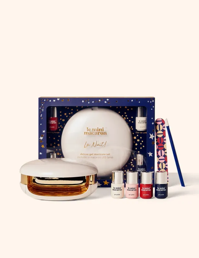 Le Mini Macaron Le Maxi gelmanicuresæt med LED-lampe