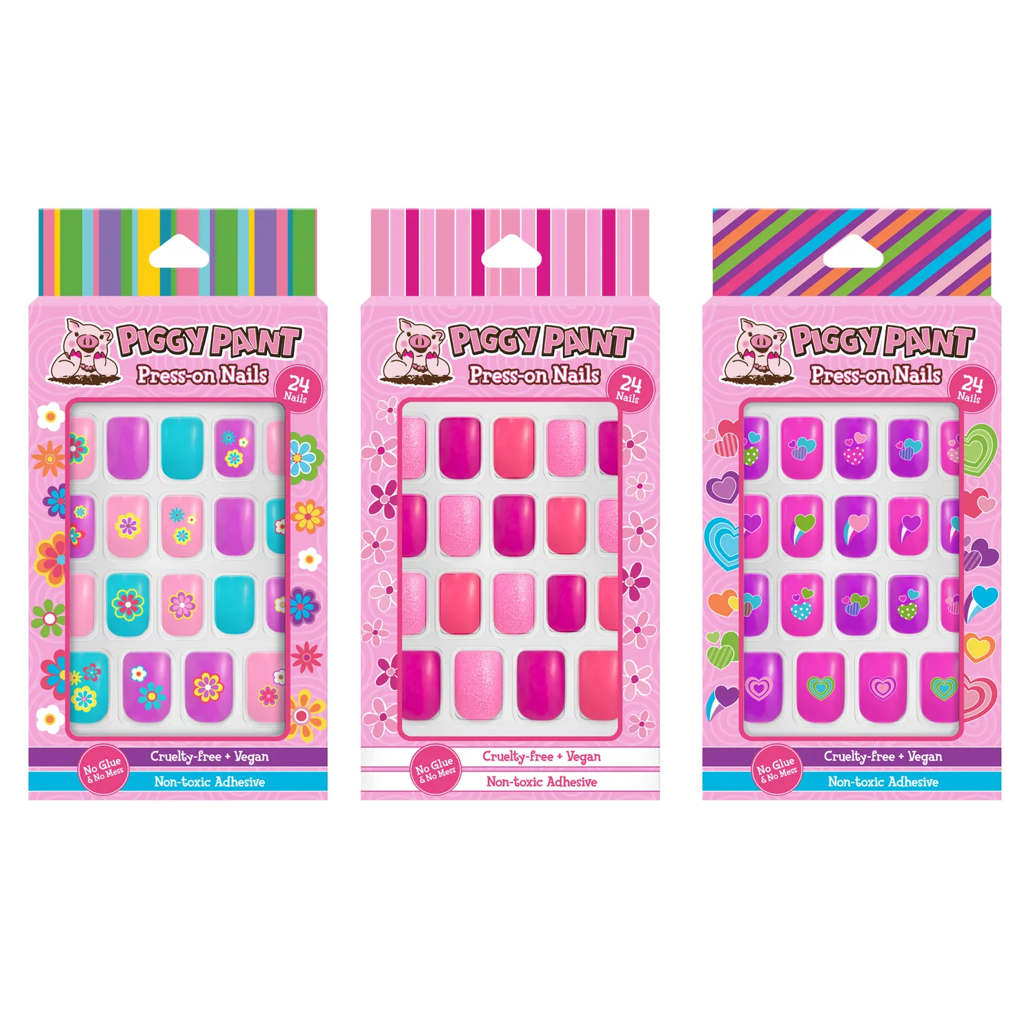 Piggy Paint Press-on Nail tryknegle 2-pak til børn