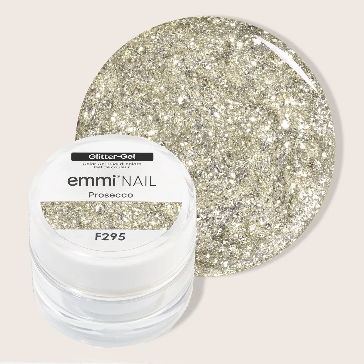 Emmi-Nail glitter farvegel med glimmer