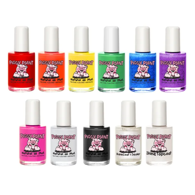 Piggy Paint Color Me Rainbow neglelak sæt 11 dele vandbaseret
