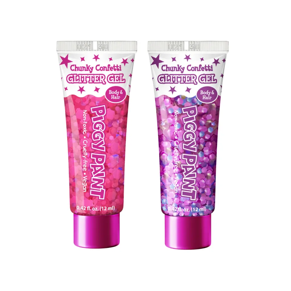 Piggy Paint Double the Dazzle glittergel neon 2-pak vegansk