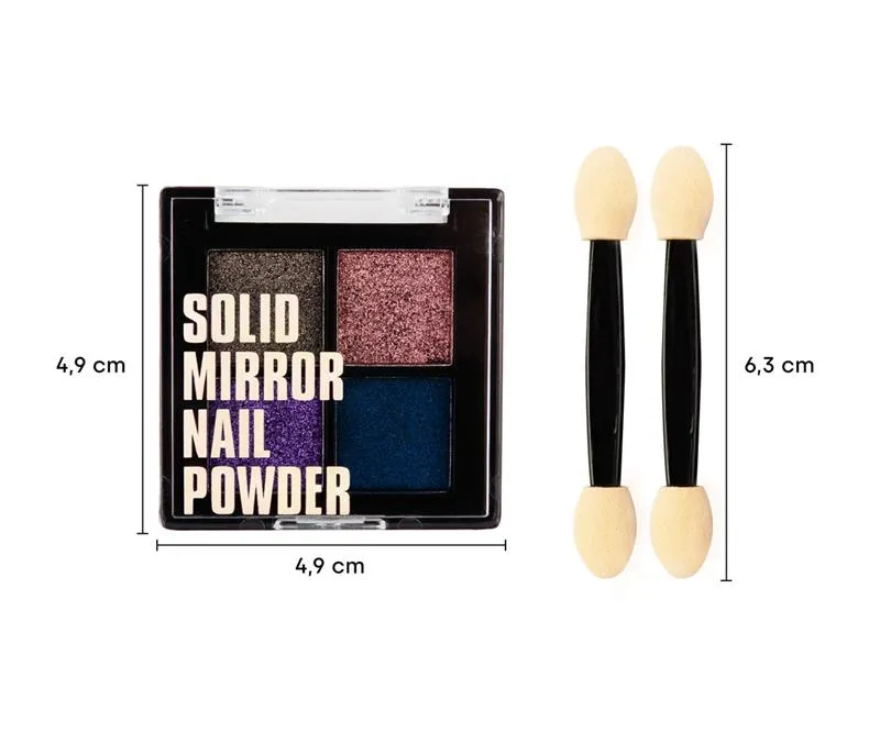 Emmi-Nail Mirror Chrome Powder neglepulver 4-pak spejl