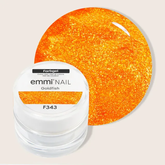 Emmi-Nail Goldfish F343 farvegel 5ml glitter