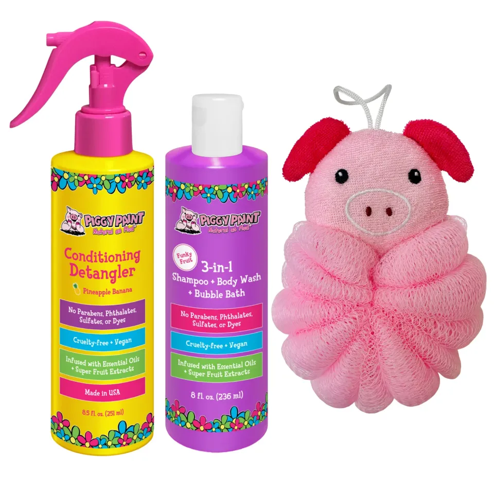 Piggy Paint Squeaky Clean badesæt 3 dele ananas