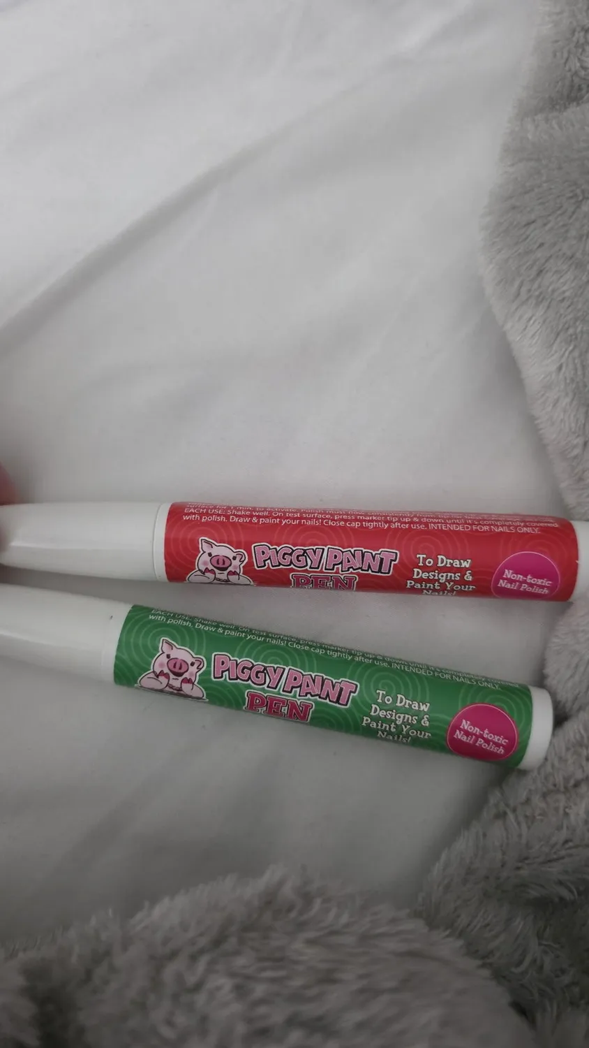 Piggy Paint Piggy Pens neglelakpenne rød grøn 2 stk