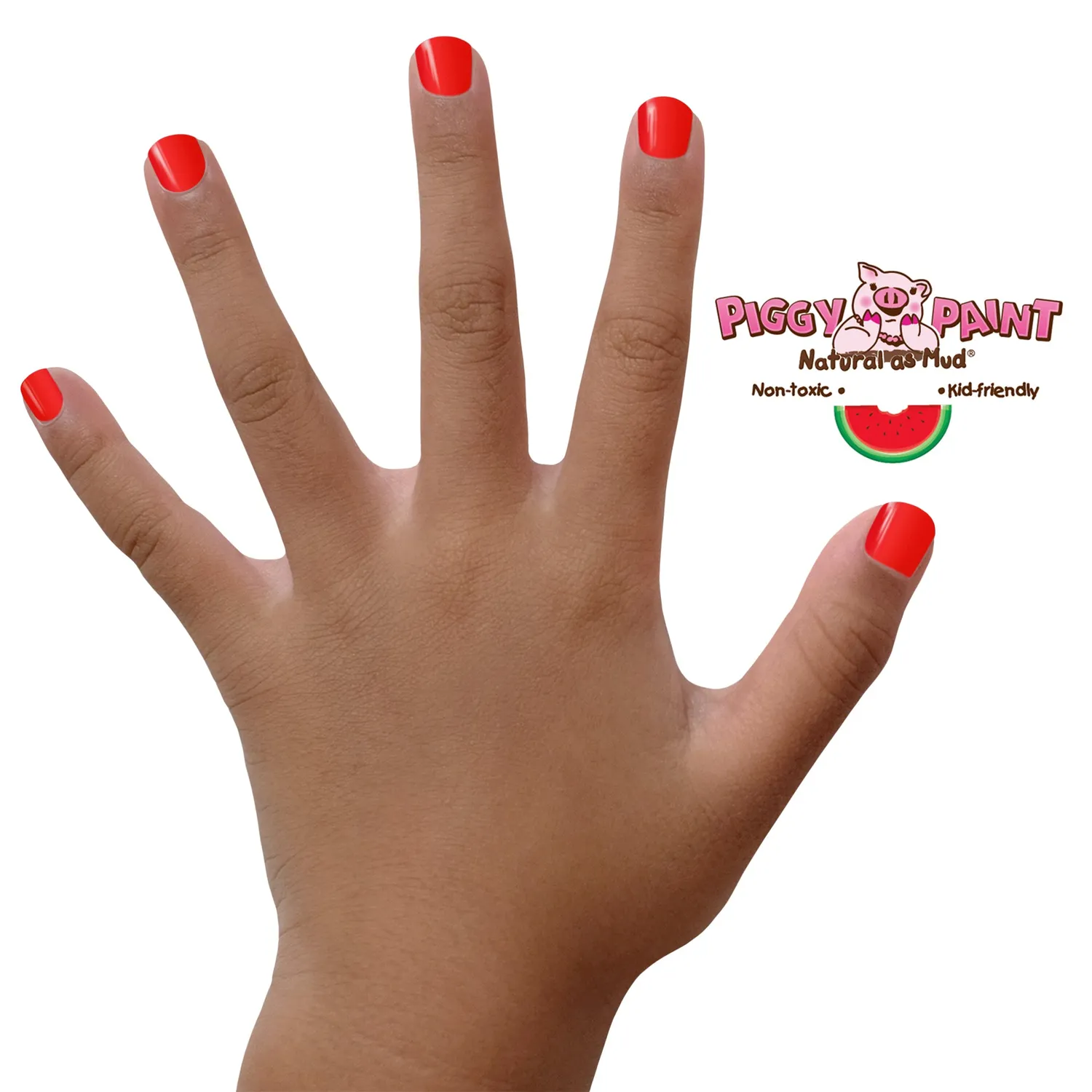 Piggy Paint Wacky Watermelon rød neglelak 7,4 ml vandbaseret