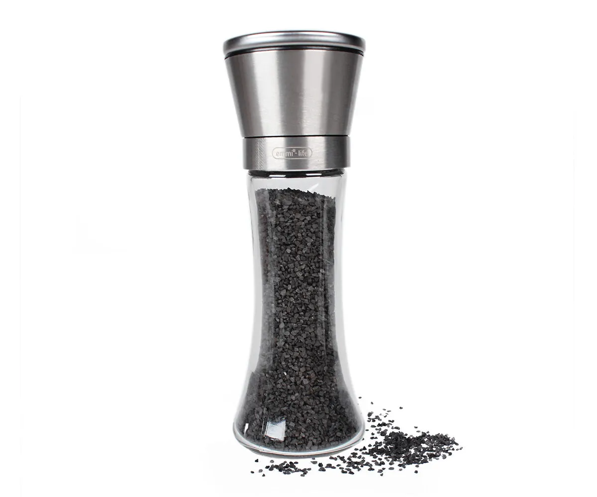 Emmi-Nail emmi-Life sort salt 180g med saltmølle