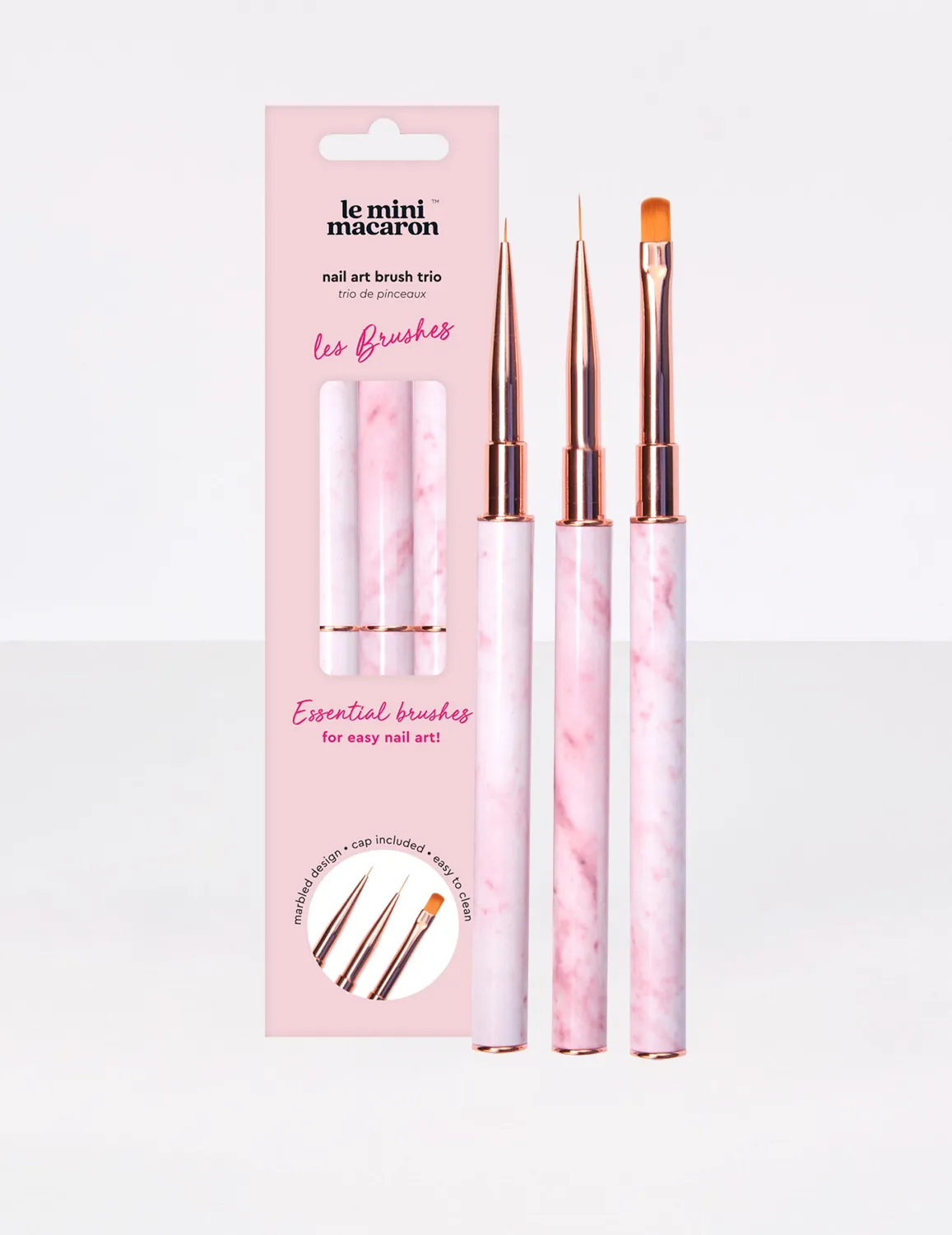Le Mini Macaron Les Brushes nail art pensler 3 stk