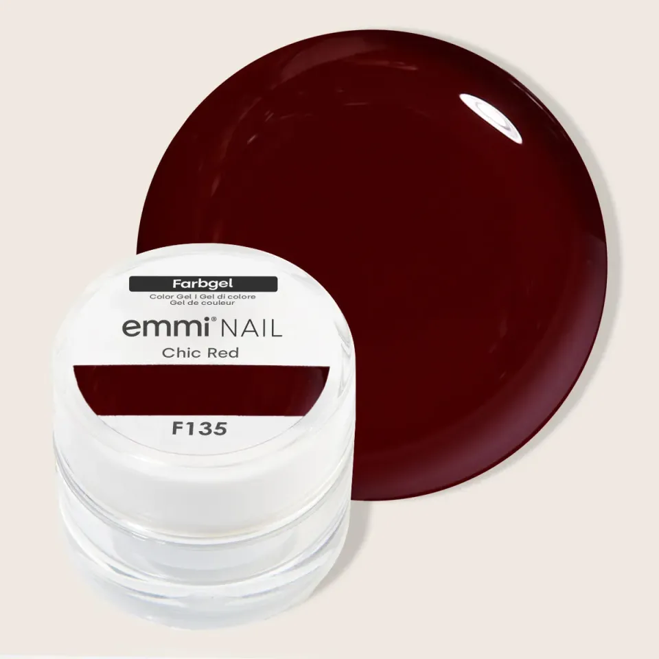 Emmi-Nail Chic Red F135 Farvegel 5ml Mørkerød