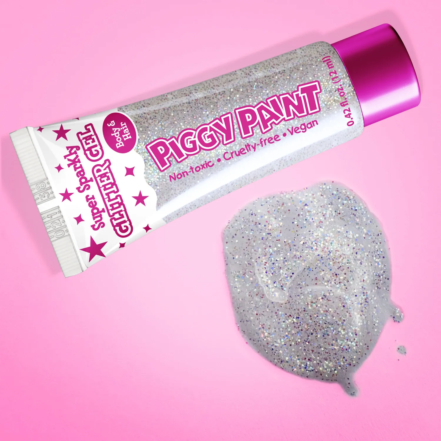 Piggy Paint Super Sparkly Glitter Gel Hvid