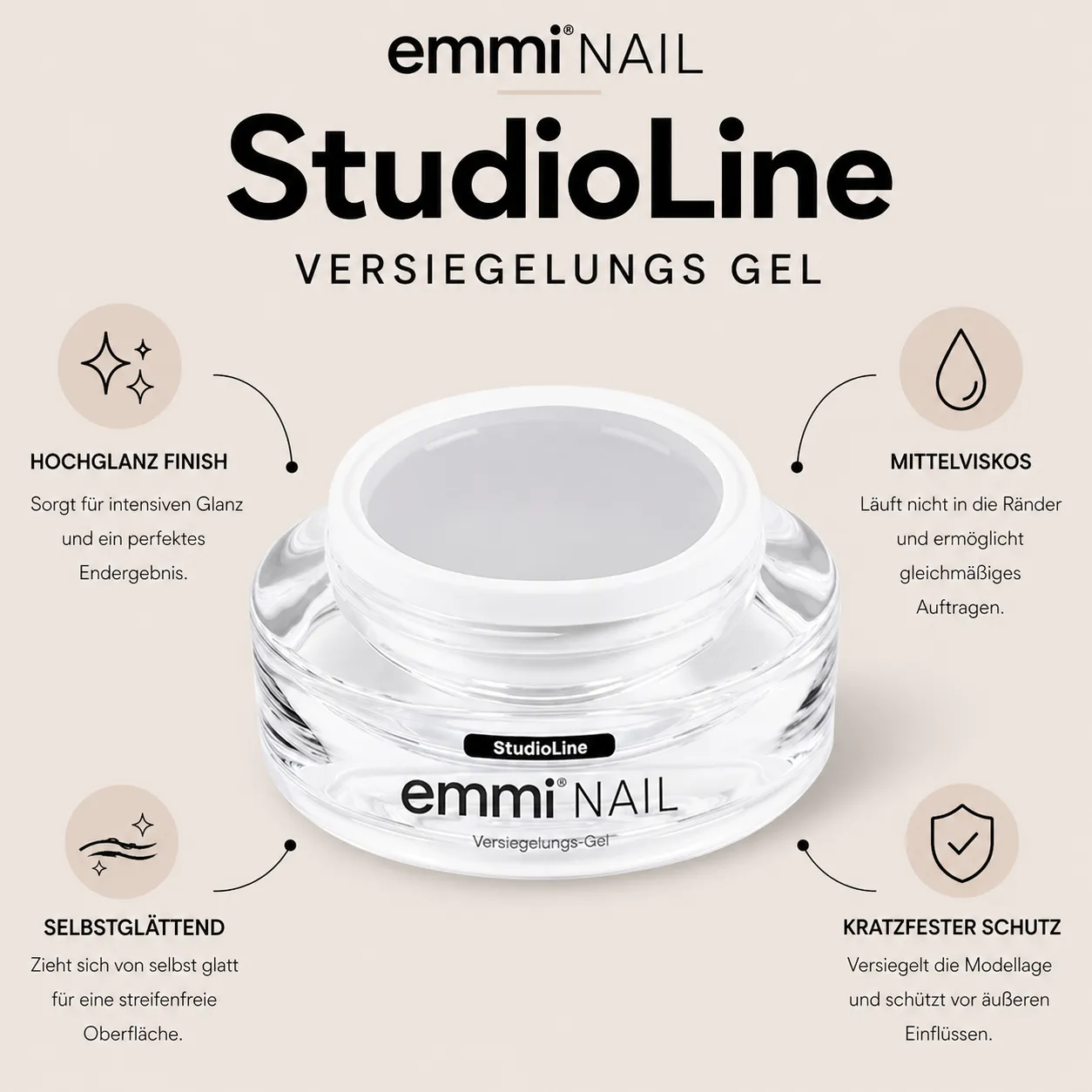 Emmi-Nail Studioline forseglingsgel højglans