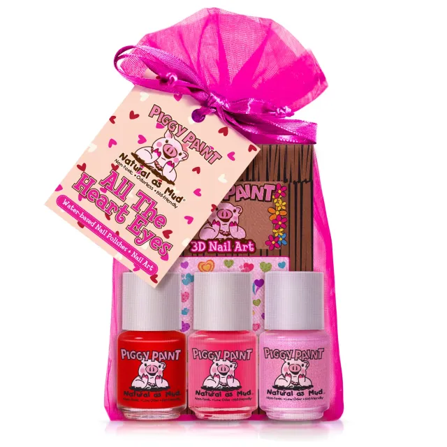 Piggy Paint All the Heart Eyes neglelak gavesæt 3 stk