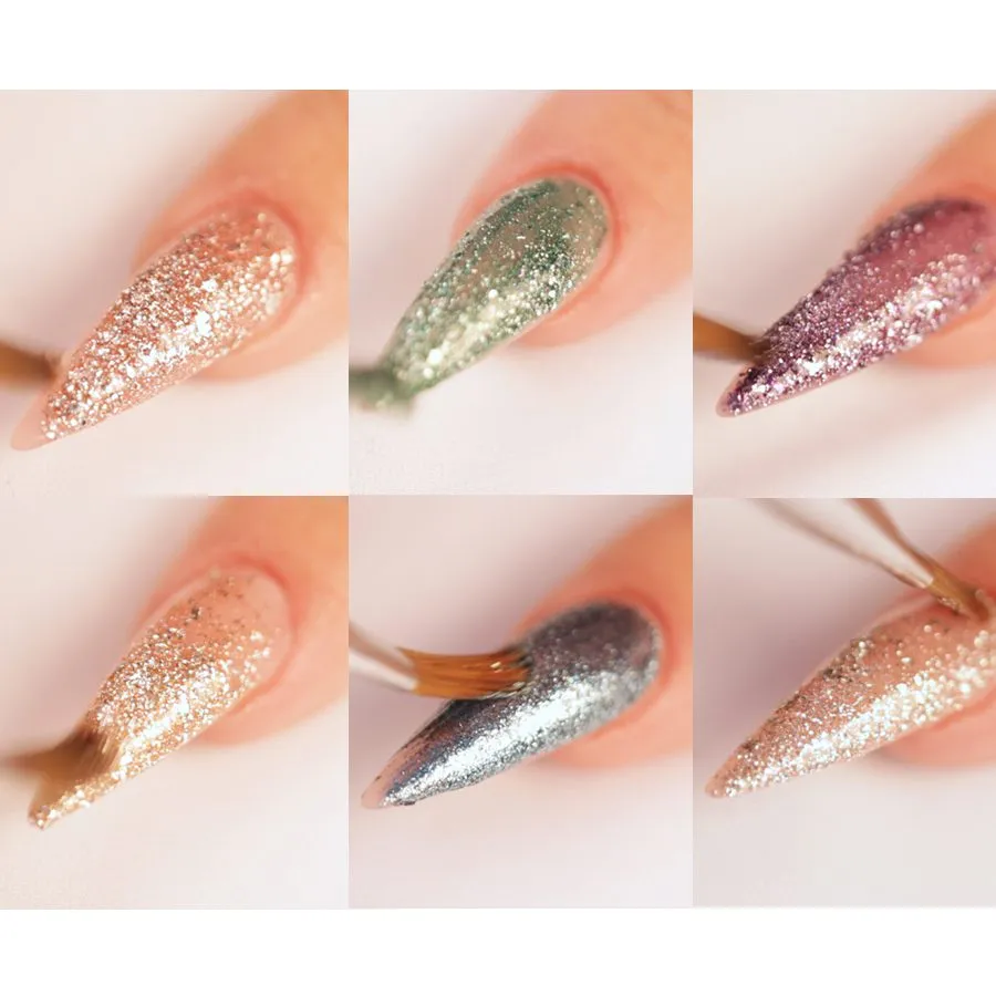 Evolution Gel On-Off Miss Glitter gelsæt 6x5 g glitter