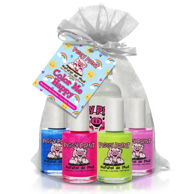 Piggy Paint Color Me Happy neglelak gavesæt 8 lak + fjerner