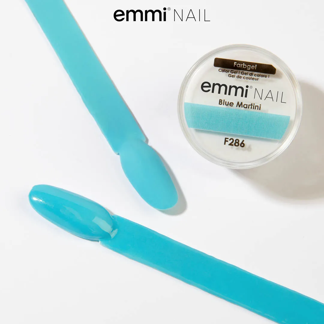 Emmi-Nail Farbgel Blue Martini F286 farvegel 5 ml vegansk