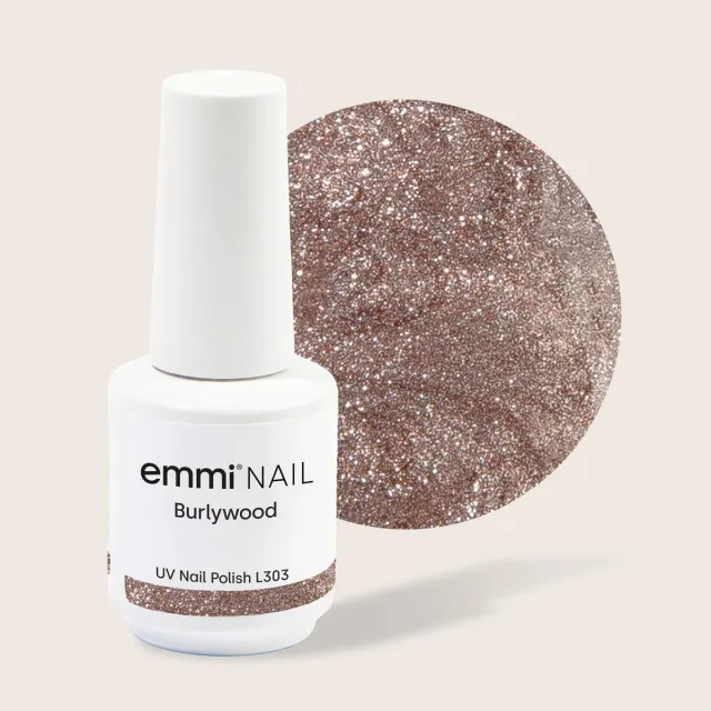 Emmi-Nail Shellac Burlywood L303 UV-lak 15 ml glitter
