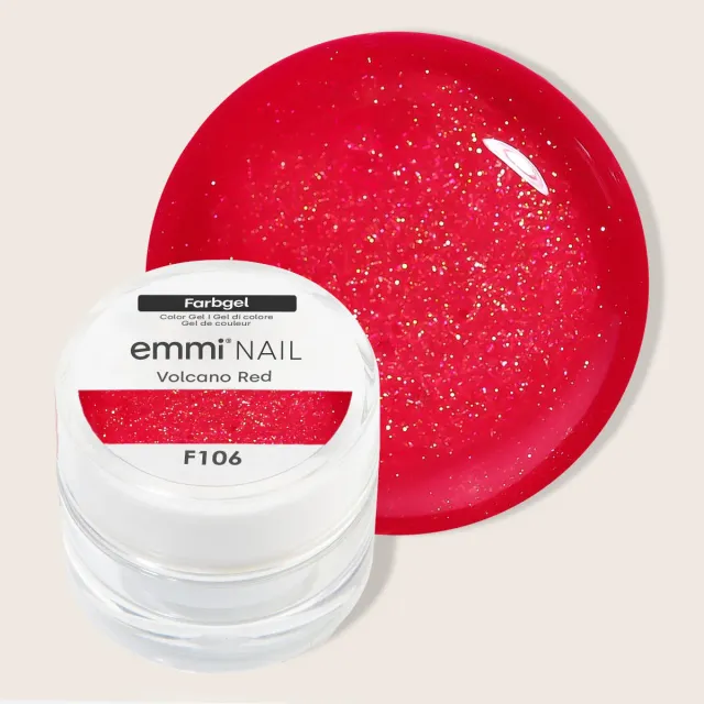Emmi-Nail Farbgel Volcano Red F106 farvegel 5 ml vegansk