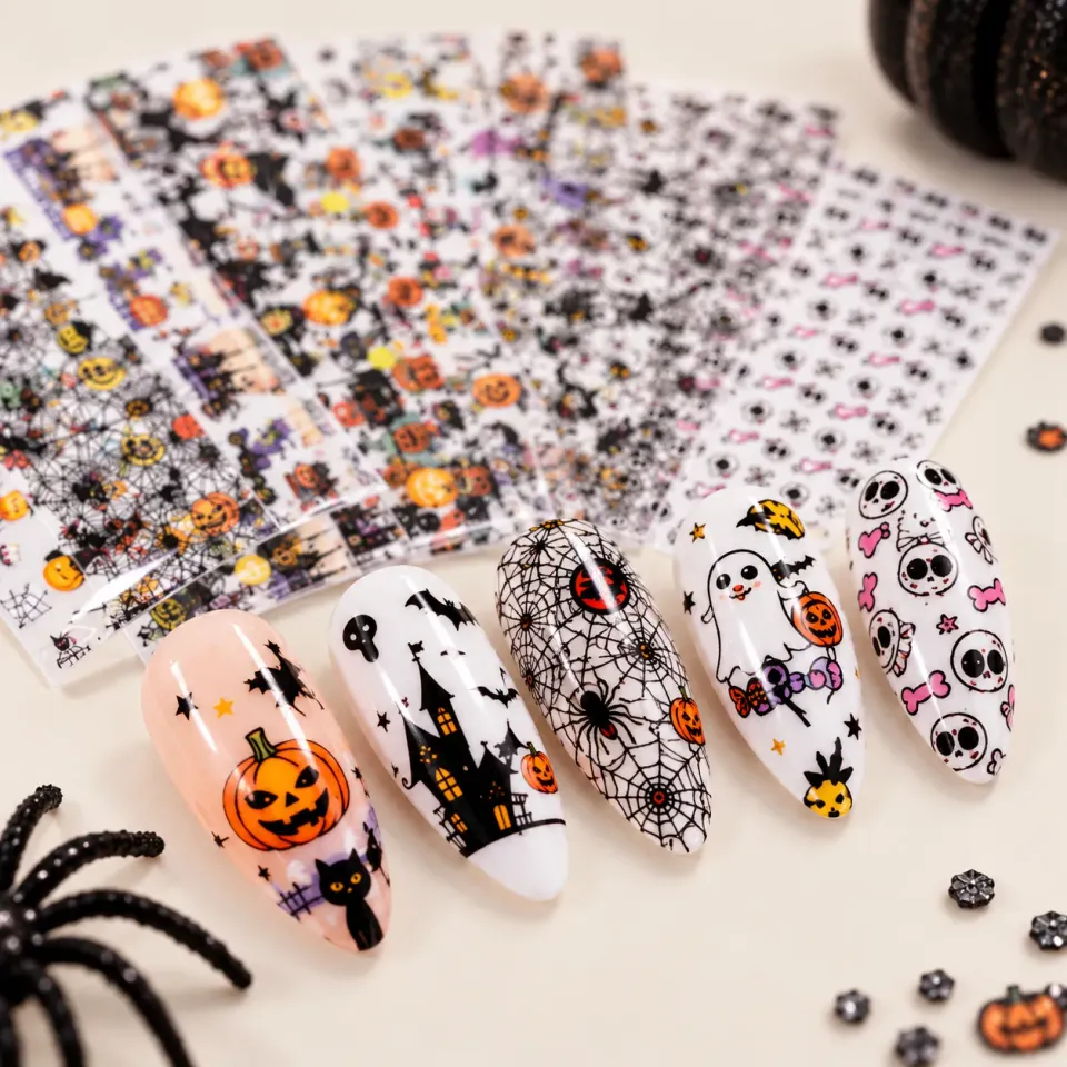 Emmi-Nail Transferfolie Halloween neglefolie med glimmer