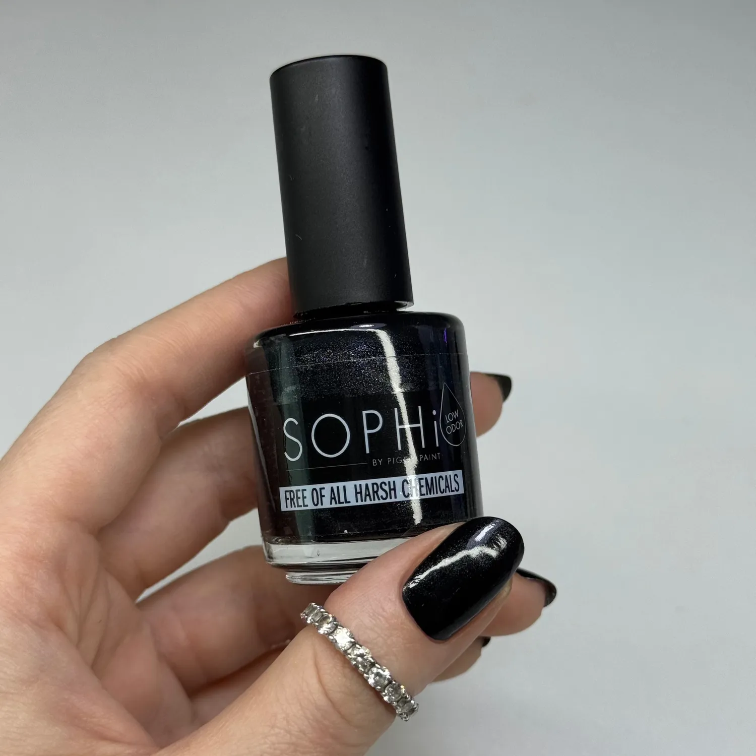Piggy Paint SOPHi Date Knight neglelak shimmer sort 15 ml