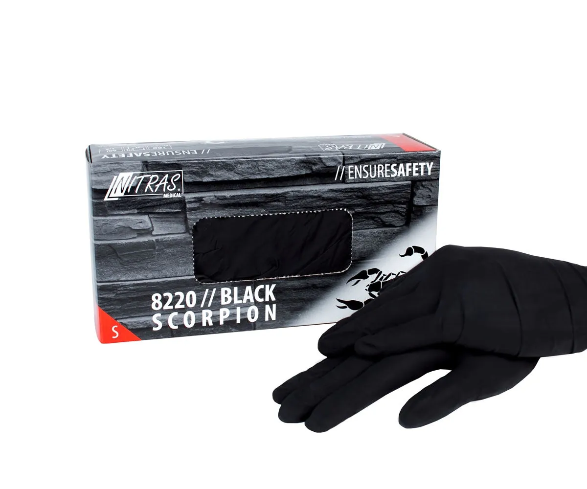 Emmi-Nail Black Scorpion latexhandsker puderfri 100 stk