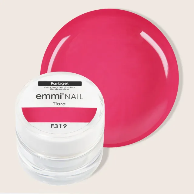 Emmi-Nail Tiara F319 farvegel 5 ml knald pink
