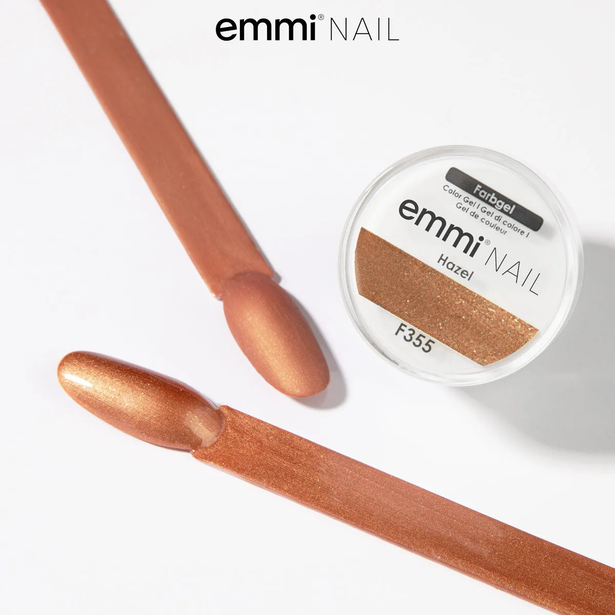 Emmi-Nail Farbgel Hazel F355 farvegel 5 ml karamel