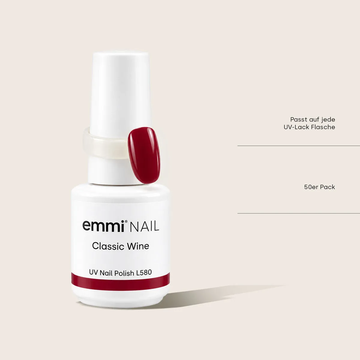 Emmi-Nail Tipring tipringe 50 stk mælkehvid