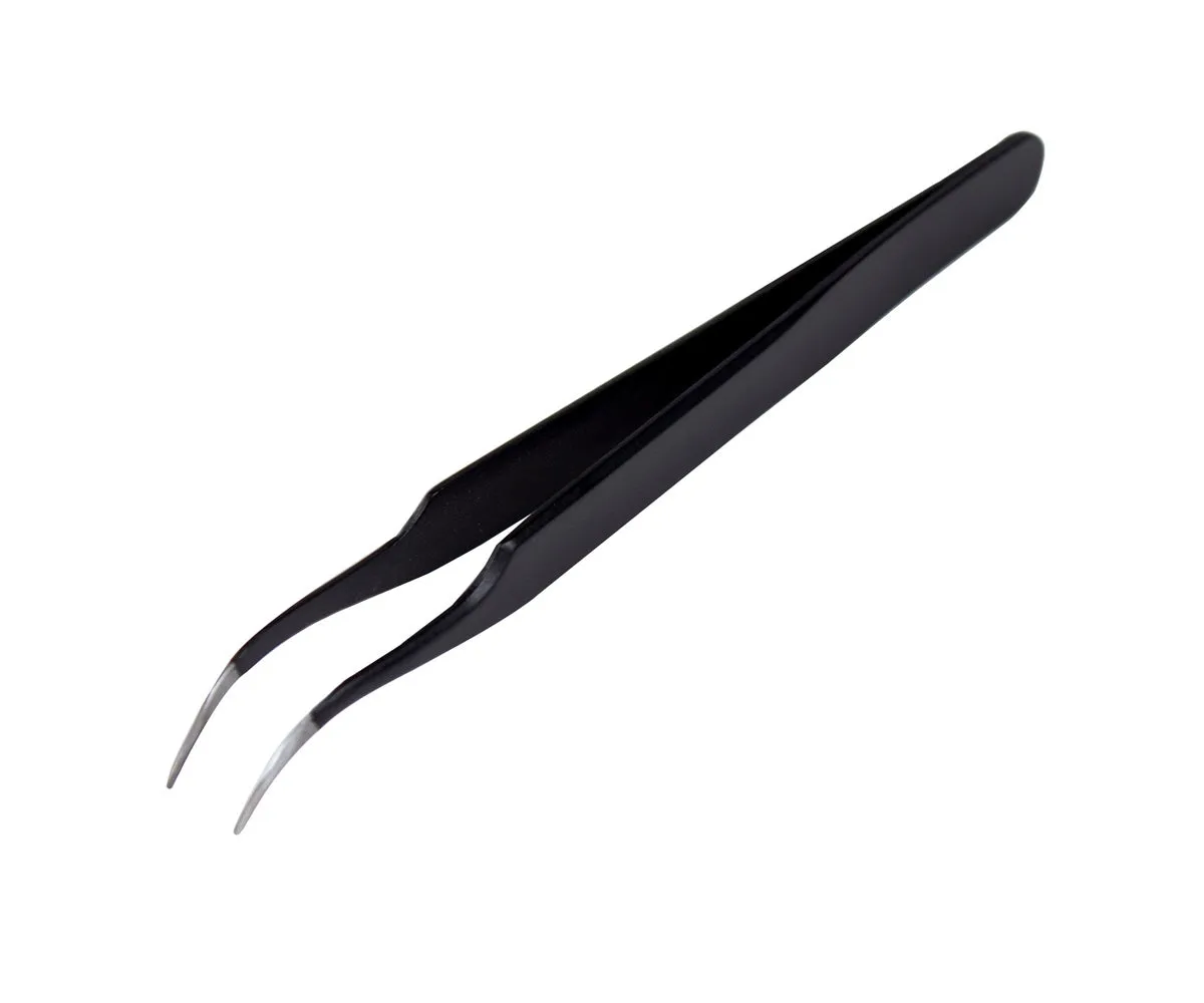 Emmi-Nail pincet lang neglepincet sort buet fin spids