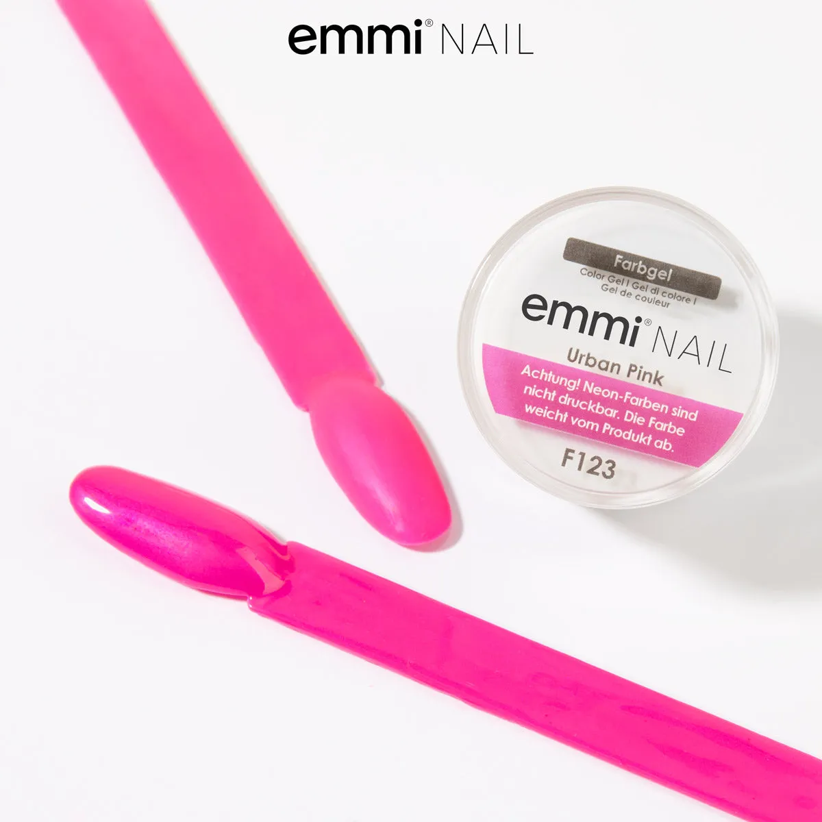 Emmi-Nail Urban Pink F123 farvegel 5 ml neonpink