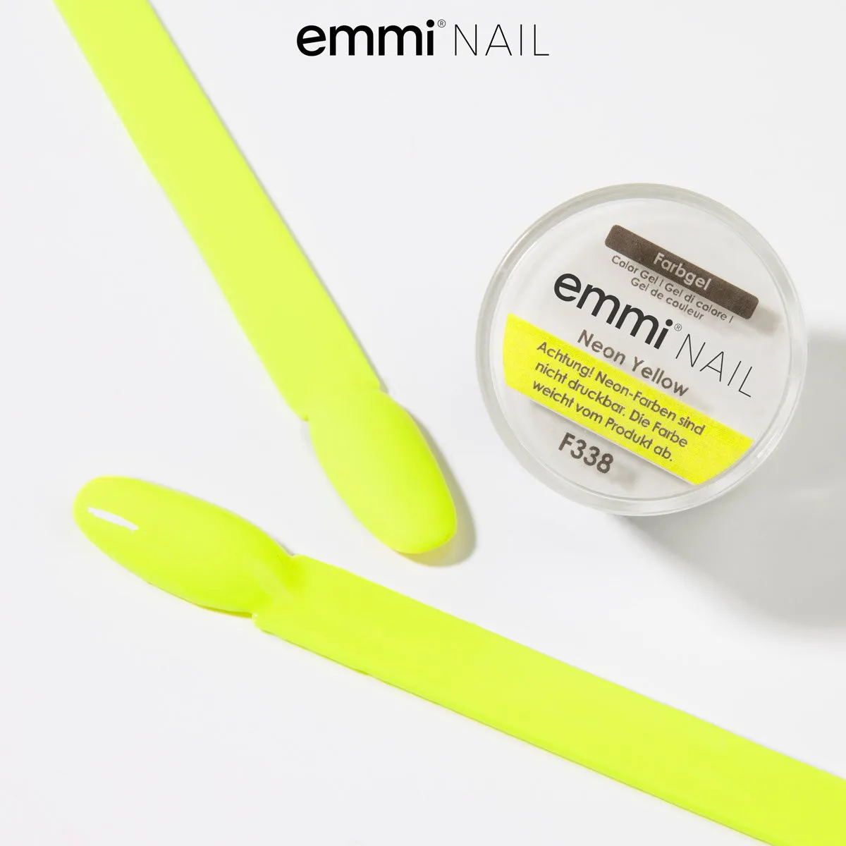 Emmi-Nail Farbgel Neon Yellow F338 farvegel 5 ml vegansk