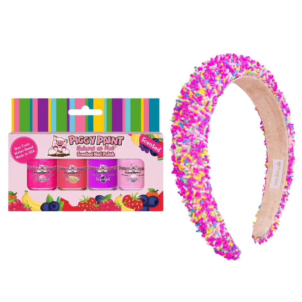 Piggy Paint Sugar Rush neglelaksæt med hårbøjle